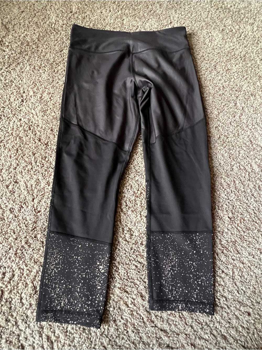 ZYIA Black Performance Leggings with Printed Care Label